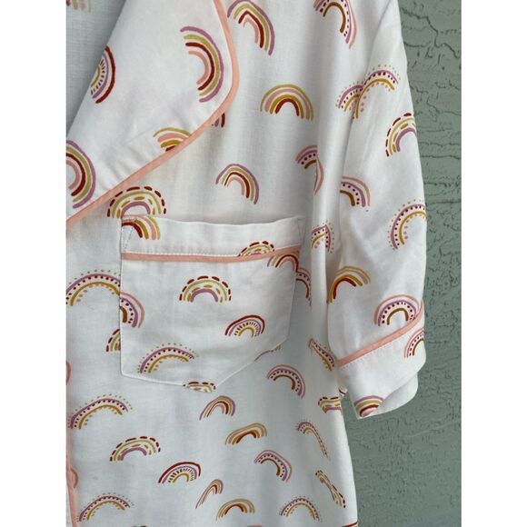 Ann Taylor Loft Sz M Rainbow Button Down Sleep Shirt - Picture 5 of 9